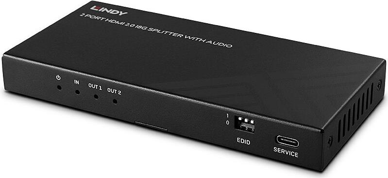 Lindy 2 Port HDMI 8K60 Splitter mit Audio (38534) von Lindy