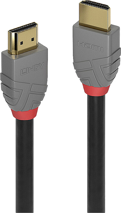 Lindy Anthra Line - Ultra High Speed HDMI mit Ethernetkabel - HDMI männlich bis HDMI männlich - 2,0m - Dreifachisolierung - Schwarz - rund, Dolby DTS-HD Master Audio-Unterstützung, Dolby TrueHD-Unterstützung, unterstützt 8K 120 Hz (7680 x 4320), unterstützt 10K 120 Hz (10,240 x 4320) (36953) von Lindy