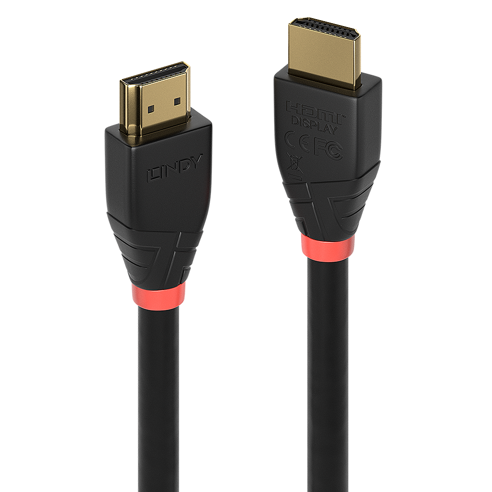 Lindy - HDMI-Kabel - HDMI (M) bis HDMI (M) - 15 m - abgeschirmt - Schwarz - rund, 4K Unterst�tzung, aktiv von Lindy