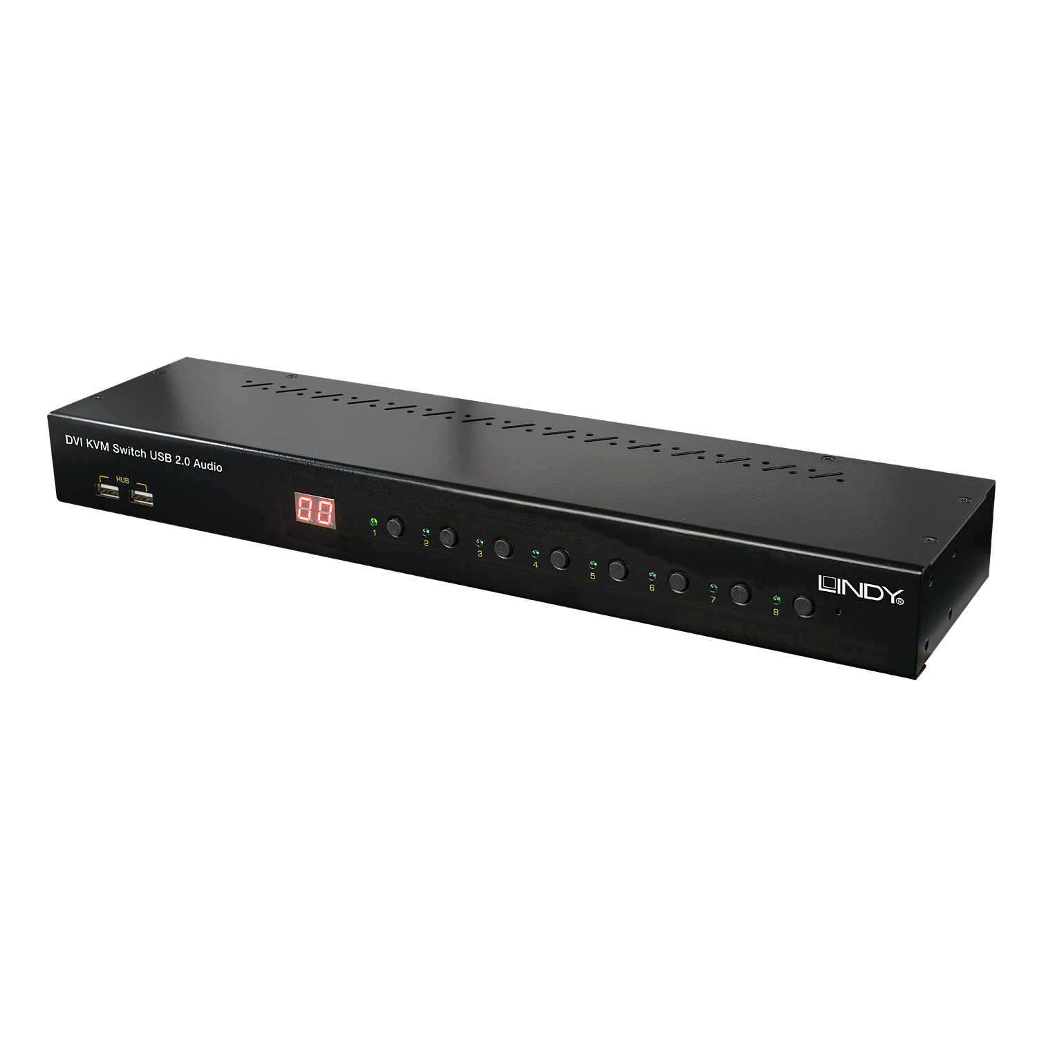 Lindy KVM Switch Pro USB2.0 Audio DVI-I - KVM-/Audio-/USB-Switch - USB - 8 x KVM/Audio/USB - 1 lokaler Benutzer - Desktop (39317) von Lindy