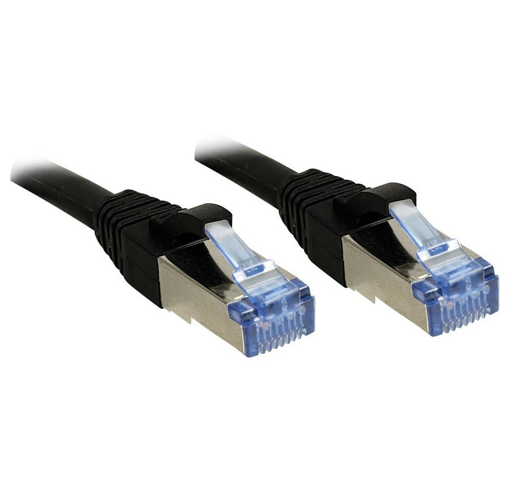 Lindy LINDY 47185 RJ45 Netzwerkkabel, Patchkabel CAT 6a S/FTP 20.00 m Schwar Netzkabel, (2000.00 cm) von Lindy