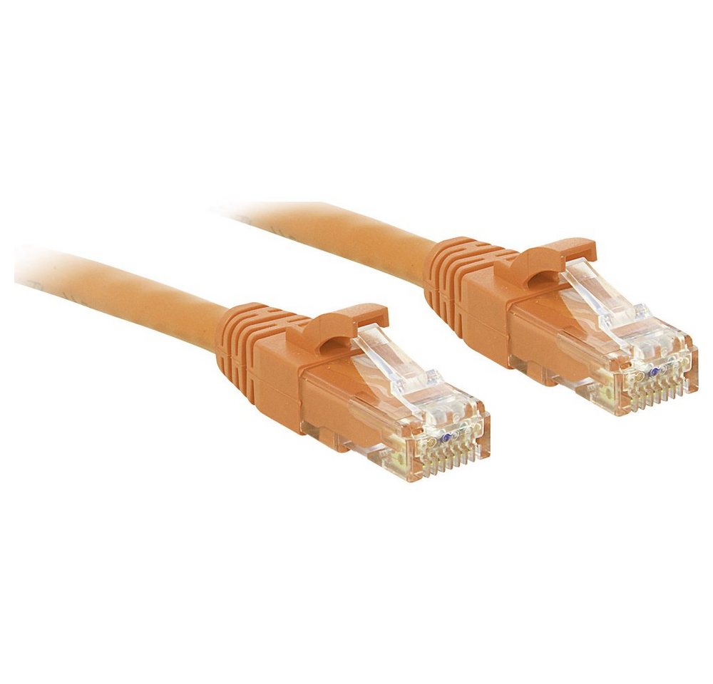 Lindy LINDY 48107 RJ45 Netzwerkkabel, Patchkabel CAT 6 U/UTP 1.00 m Orange m Netzkabel, (100.00 cm) von Lindy