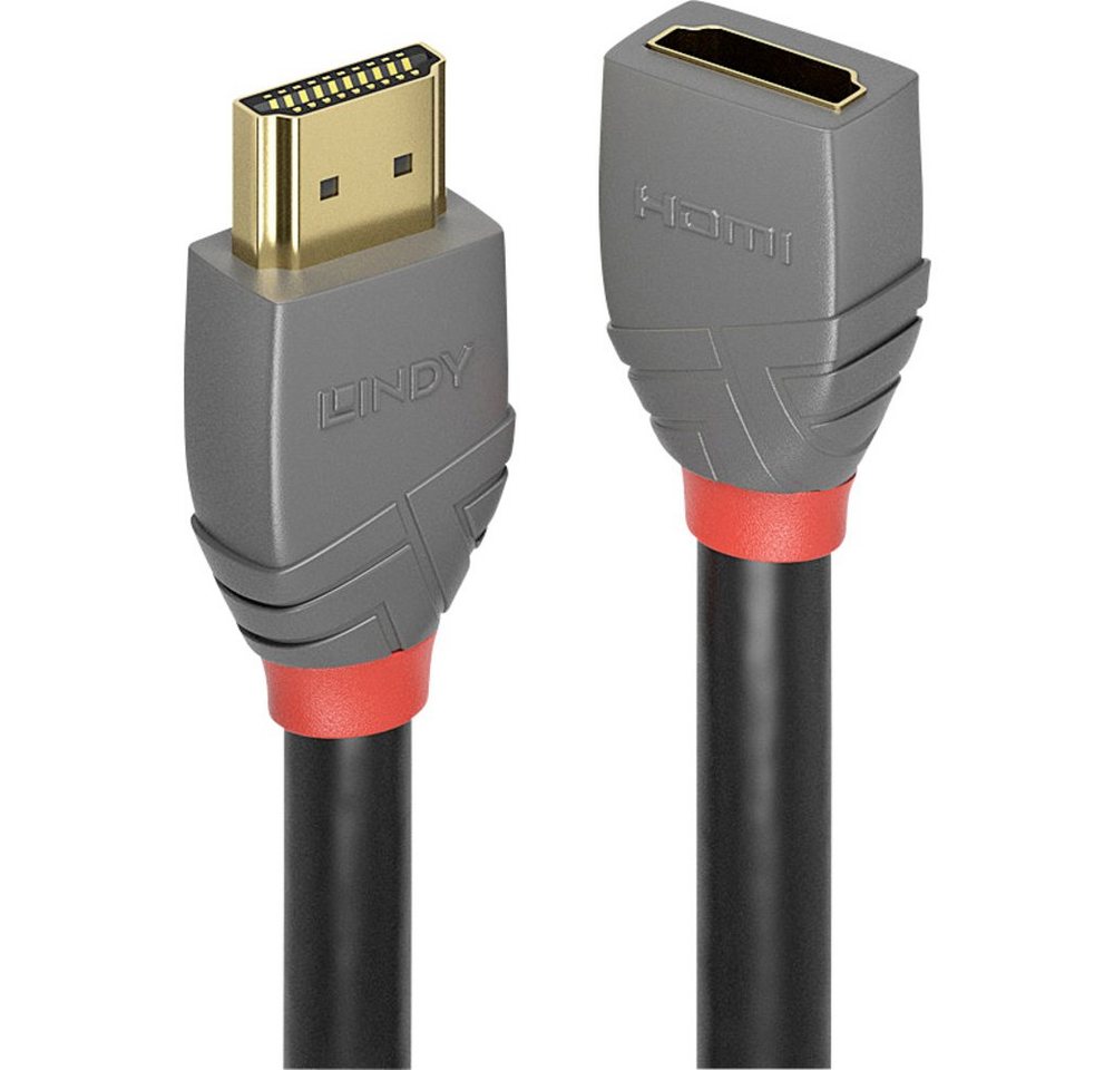 Lindy LINDY HDMI Verlängerungskabel HDMI-A Stecker, HDMI-A Buchse 0.50 m Ant HDMI-Kabel, (50.00 cm) von Lindy