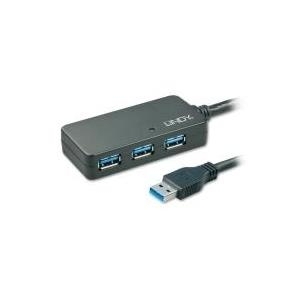 Lindy USB3.0 Active Extension Pro 4 Port Hub - Hub - 4 x SuperSpeed USB3.0 - Desktop (43159) von Lindy