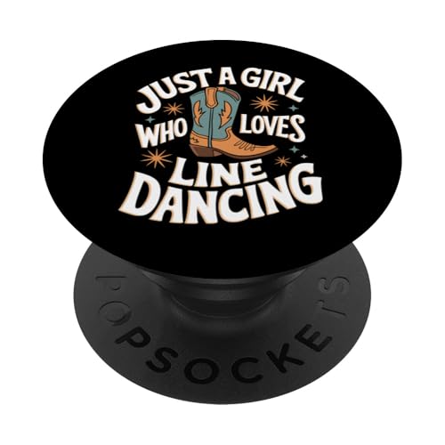 Line Dancing Nur ein Mädchen, das Line Dance liebt PopSockets Klebender PopGrip von Line Dance Country Dancing Dancer