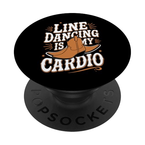 Line Dancing ist mein Cardio-Tänzer PopSockets mit austauschbarem PopGrip von Line Dance Country Dancing Dancer