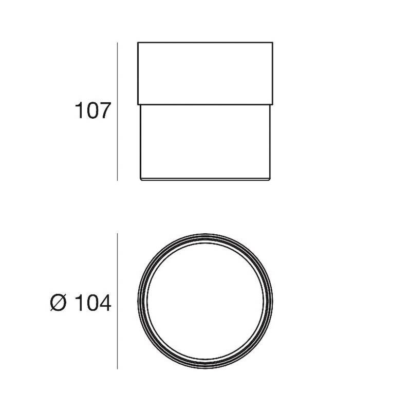 LED-Deckenleuchte Crumb, weiß, Ø 10,4 cm, Eisen, Glas von Linea Light