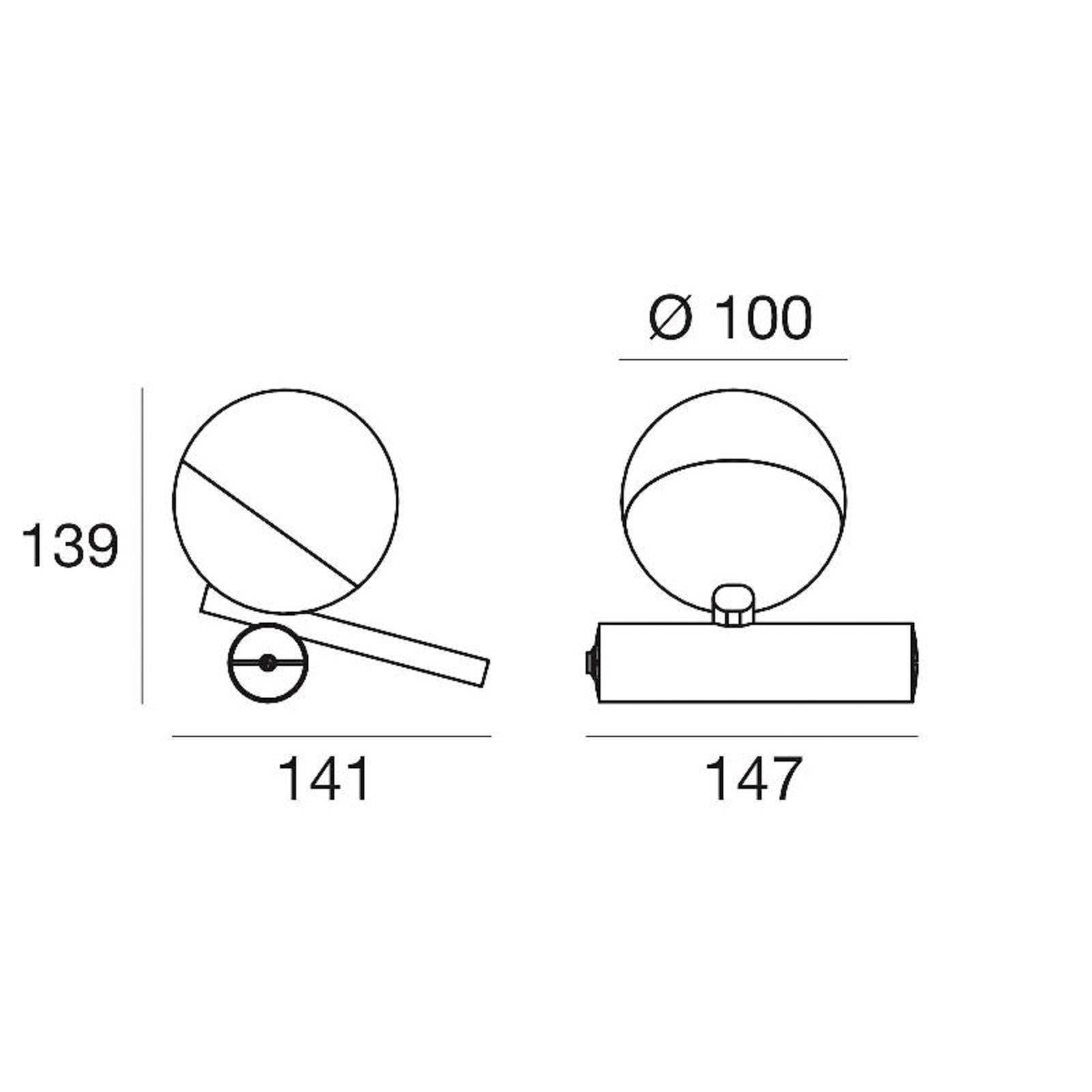 LED-Tischleuchte Rossini, chrom, Aluminium, PMMA, Dimmer von Linea Light