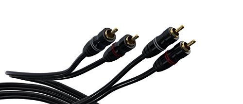 Linéaire X124LA Stereo-Audiokabel mit 2 Cinch-Stecker auf Stecker, vergoldet, Aluminium-Finish, für Heimkino-Verstärker, HiFi-Anlage, DVD-Player und Blu-Ray-Player, TV, Soundbar etc. 0,50 m von Linéaire