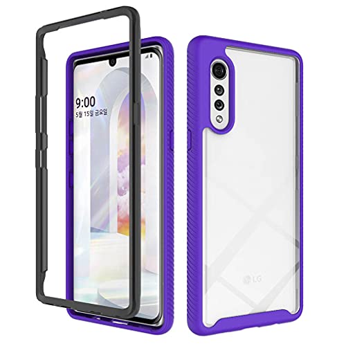 Liner Transparent Hülle für LG Velvet 5G/4G Handyhülle, Schutzhülle Ganzkörper Hochleistungs [Militärqualität] Stoßfeste Fallschutz-Telefonhülle für LG Velvet 5G/4G - Dunkelviolett von Liner