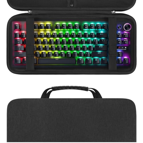 Linkidea Harte Reisetasche für TKL Tenkeyless Tastatur, Computer 87 Tasten Wireless/Wired Tastatur Tragetasche Schützende Aufbewahrungsbox, Kompatibel mit Razer Huntsman V2 TKL Tenkeyless Tastatur von Linkidea