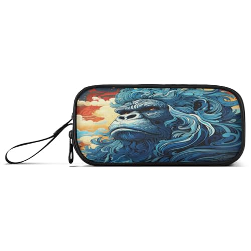 Linnyio Ausgefallener Aquarell Gorilla Federmäppchen,Federmäppchen,Federtasche,für Schüler Mädchen Jungen Linnyio Ausgefallener Aquarell Gorilla Federmäppchen,Federmäppchen,Federtasche,für Schüler Mädchen Jungen von Linnyio