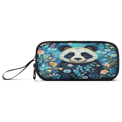 Linnyio Blumenmuster Kunst Panda Federmäppchen,Federmäppchen,Federtasche,für Schüler Mädchen Jungen Linnyio Blumenmuster Kunst Panda Federmäppchen,Federmäppchen,Federtasche,für Schüler Mädchen Jungen von Linnyio