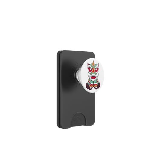 Lion Dance Head - Frohes chinesisches Neujahr - Green Snake Year PopSockets PopWallet für MagSafe von Lion Dance Head - Happy Chinese New Year 2025