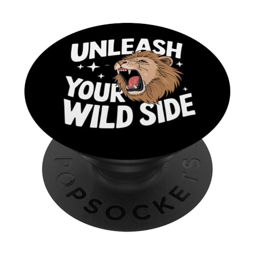 Lion Entfessle deine wilde Seite PopSockets mit austauschbarem PopGrip von Lion Lions Funny Lion Lover