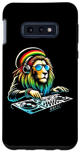 Hülle für Galaxy S10e Lion Funny Reggae Kopfhörer Funky DJ Rave Colorful Men Women von Lion byAxisone