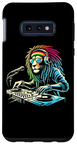 Hülle für Galaxy S10e Lustiger Lion Reggae Kopfhörer Funky DJ Rave Bunt Männer Frauen von Lion byAxisone