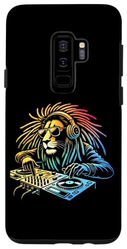 Hülle für Galaxy S9+ Lion Reggae Lustiger Kopfhörer Funky DJ Rave Bunt Männer Frauen von Lion byAxisone