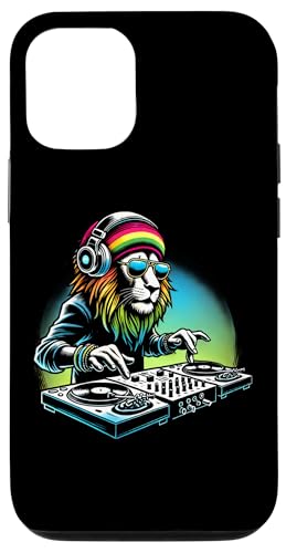 Hülle für iPhone 13 Pro Lustiger Lion Reggae Kopfhörer Funky DJ Rave Bunt Männer Frauen von Lion byAxisone