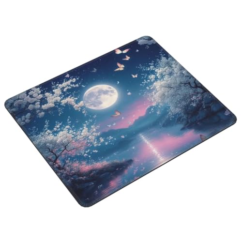 Mauspad Blumen Nachthimmel, Multifunktionales Schreibtischunterlage, Genähten Kanten Tisch-Schutz Unterlage, rutschfeste Mousepad für Gaming Büro,Verbessert Präzision Geschwindigkeit 340x280cm E-570 von Lionhai