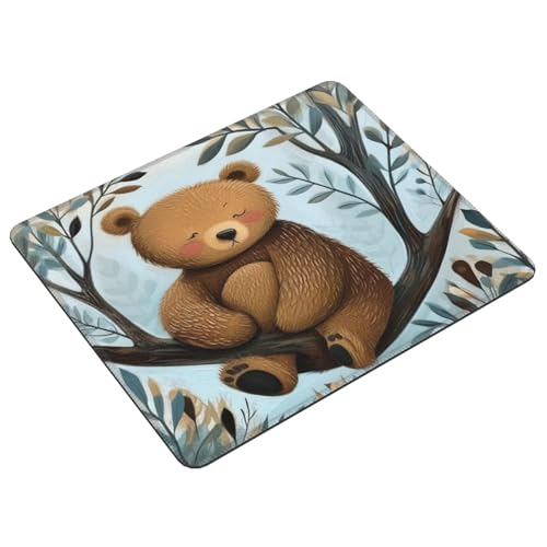 Mauspad Cartoon Braunbär Gaming Mauspad, Gaming Mousepad Wasserdicht und Rutschfester Gummi für PC-Büro, Arbeit, Gaming, Studium, Laptop, Festival Geschenk, Dekor Schreibtischunterlage 290x240cm E-502 von Lionhai