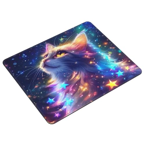 Mauspad Fantasy Katze, Multifunktionales Schreibtischunterlage, Genähten Kanten Tisch-Schutz Unterlage, rutschfeste Mousepad für Gaming und Büro, Verbessert Präzision Geschwindigkeit 340x280cm E-38 von Lionhai