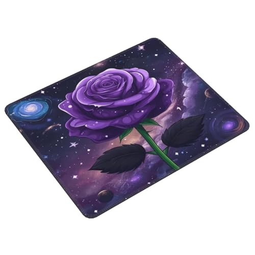 Mauspad purpuren Rosen Gaming Mauspad, Gaming Mousepad Wasserdicht und Rutschfester Gummi für PC-Büro, Arbeit, Gaming, Studium, Laptop, Festival Geschenk, Dekor Schreibtischunterlage 420x350cm E-104 von Lionhai