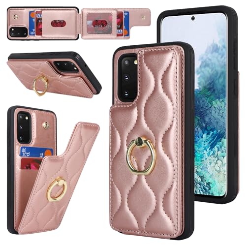 Lipvina for Samsung Galaxy S20 FE Hülle - Klapphülle aus PU-Leder mit Schnappverschlüsse, Standfunktion und Kartenfach. Perfekter Schutz für Dein Samsung Galaxy S20 FE - Rosa von Lipvina