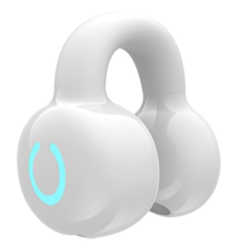 Lisher Bluetooth-Kopfhörer, Sport, Ohrclip, Mini-Stereo-Kopfhörer, nicht In-Ear, Standby, ultralang, langlebig, einfache Installation, einfach zu bedienen, Weiß von Lisher
