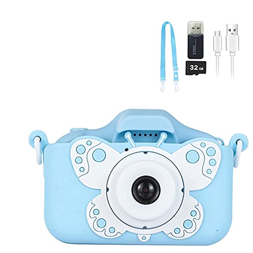 Lisher Kinder Digitalkamera mit 32GB SD-Karte für Mädchen und Jungen (Blau) von Lisher