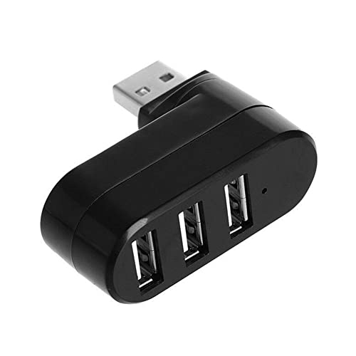 Lisher USB-2.0-Hub, 3 Ports, USB-Extender, USB 2.0, 90 – 180 °C, drehbar, für Laptop, PC, Tablet, Drucker, Kamera von Lisher