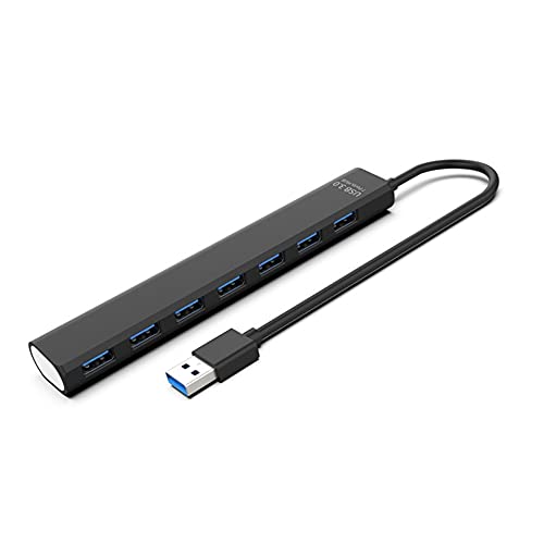 Lisher USB-Hochgeschwindigkeits-Splitter 5 GBPS Hub 3.0 7 Ports mit Erweiterungshub, USB 3.0. von Lisher