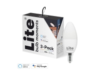 Lite Bulb Moments E14 C35 RGB 2700 - 6500K 4.5W Milky White Lichtquelle Wi-Fi 3er Pack von Lite Bulb Moments