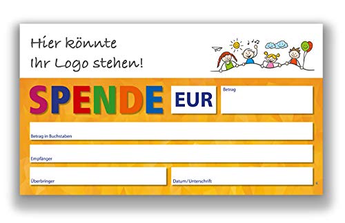 Personalisierbarer -"Pippy"- Spendenscheck PR-Scheck, bedruckt mit Ihrem Wunschtext und Logo, (1 Stück) - Größe: 60 x 34 cm von Litfax