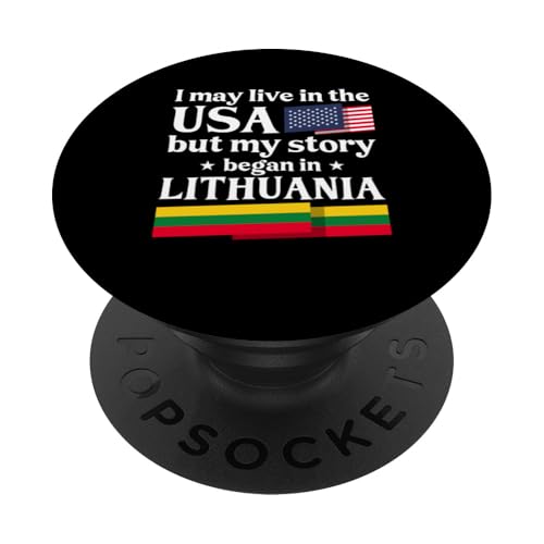 Litauen Litauische Flagge PopSockets Klebender PopGrip von Lithuanian Gifts