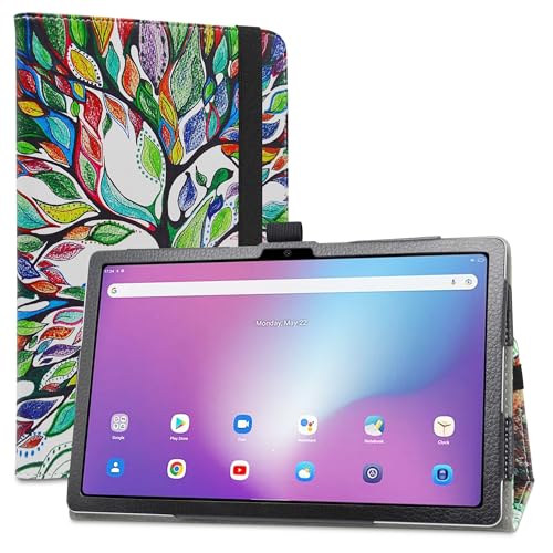 LiuShan Hülle für Blackview Tab 11 WiFi,Hülle für OSCAL Pad15， Folding PU Leder Tasche Hülle Case mit Ständer für Blackview Tab 11 WiFi/OSCAL Pad15 (2023) Tablet 10.36 Zoll,Love Tree von LiuShan