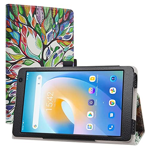 LiuShan Kompatibel mit Blackview Tab 6 hülle,Folding PU Leder Tasche Hülle Case mit Ständer für 8" Blackview Tab 6 Tablet(Nicht für andere Modelle),Love Tree von LiuShan