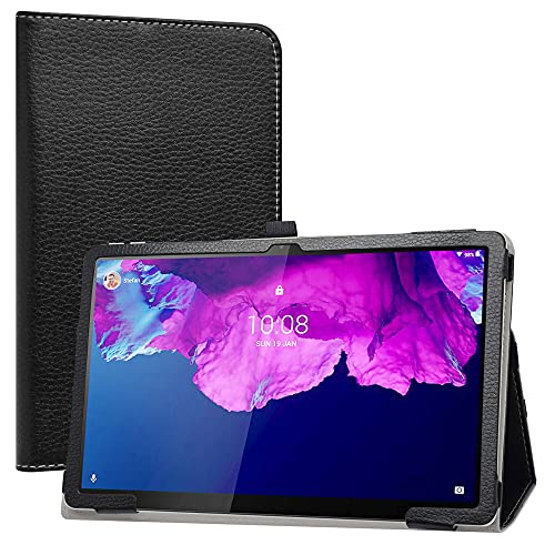 LiuShan Kompatibel mit Lenovo Tab P11 11 Zoll hülle, Folding PU Leder Tasche Hülle Case mit Ständer für Lenovo Tab P11 11 Zoll (TB-J606F/TB-J606X) Tablet(Nicht für andere Modelle),Schwarz von LiuShan