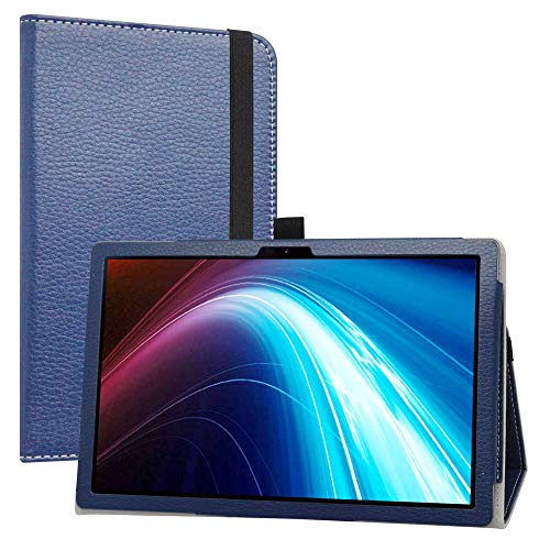 LiuShan Kompatibel mit Winnovo P20/TECLAST P20HD hülle, Folding PU Leder Tasche Hülle mit Ständer für 10.1" TECLAST M40 / Dragon Touch Notepad 102/ AOYODKG A39 / Blackview Tab 8/8E Tablet,Blau von LiuShan