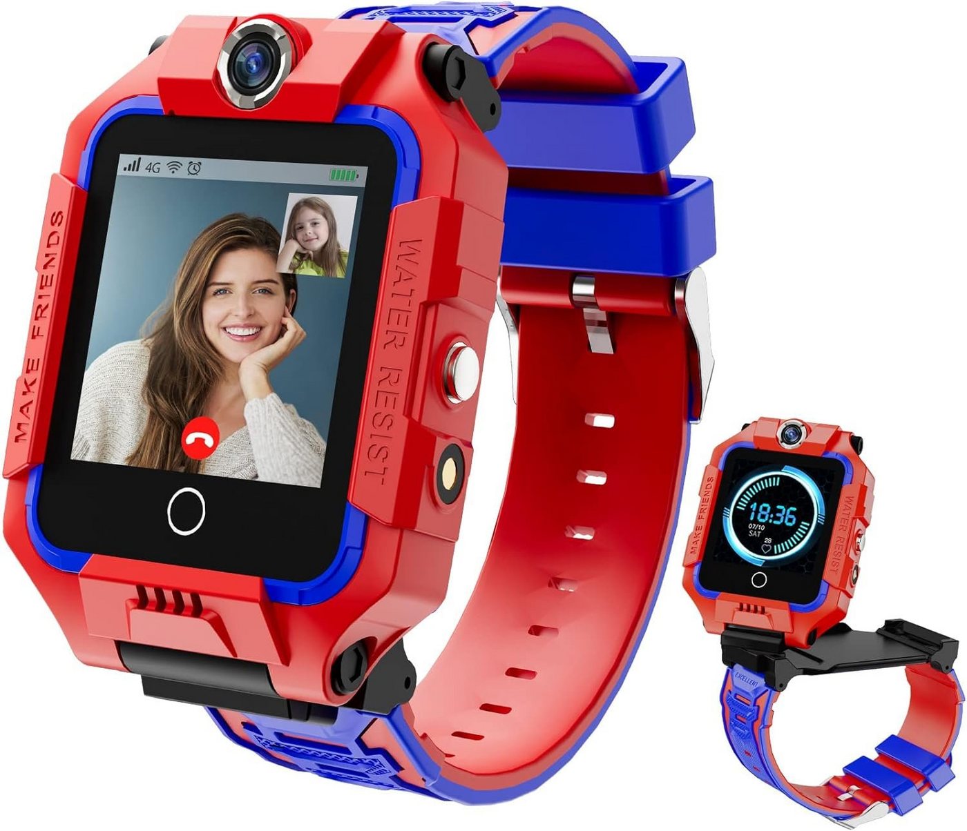 LiveGo Smartwatch (Android iOS), 4g kinder smartwatch mit videoanruf schrittzähler jungen mädchen von LiveGo