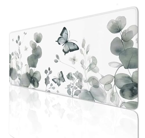 Butterfly Mauspad 140x80x0.4cm Mousepad XXL Gaming Groß Schreibtischunterlage Rutschfeste, Mouse Pad Schreibtisch Unterlage with Vernähte Kanten, Maus Tastatur Matte, Verlängertes Großes Mauspad 3-111 von Ljpsse