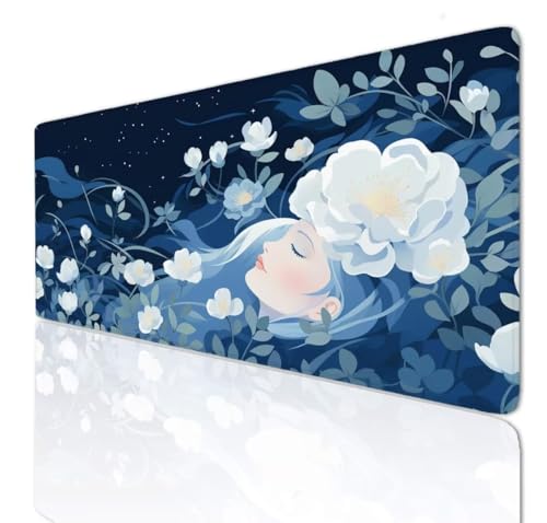 Gaming Mauspad XXL Groß Mousepad 1400x700x4mm, Schreibtischunterlage Girl Mouse Pad Desk Mat with Anti-Rutsch Basis, Mauspads Tischunterlage Large Size Verbessert Präzision und Geschwindigkeit 3-393 von Ljpsse