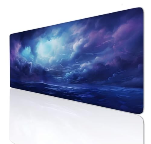 Gaming Mauspad XXL Groß Mousepad 1400x700x4mm, Schreibtischunterlage Wellen Mouse Pad Desk Mat with Anti-Rutsch Basis, Mauspads Tischunterlage Large Size Verbessert Präzision und Geschwindigkeit 3-925 von Ljpsse