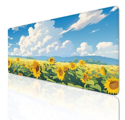 Gaming Mauspad XXL Groß Mousepad 1600x800x4mm Schreibtischunterlage Sunflower Mouse Pad Desk Mat with Anti-Rutsch Basis Mauspads Tischunterlage Large Verbessert Präzision und Geschwindigkeit 3-847 von Ljpsse