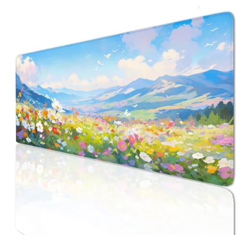 Gaming Mauspad XXL Groß Mousepad 900x400x4mm, Schreibtischunterlage Spring Mouse Pad Desk Mat with Anti-Rutsch Basis, Mauspads Tischunterlage Large Size Verbessert Präzision und Geschwindigkeit 3-811 von Ljpsse