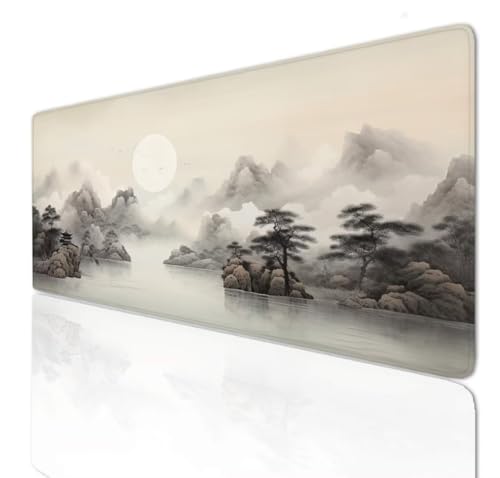 Gaming Mauspad XXL Groß Mousepad 900x400x4mm, Schreibtischunterlage Weiß Mouse Pad Desk Mat with Anti-Rutsch Basis, Mauspads Tischunterlage Large Size Verbessert Präzision und Geschwindigkeit 3-941 von Ljpsse