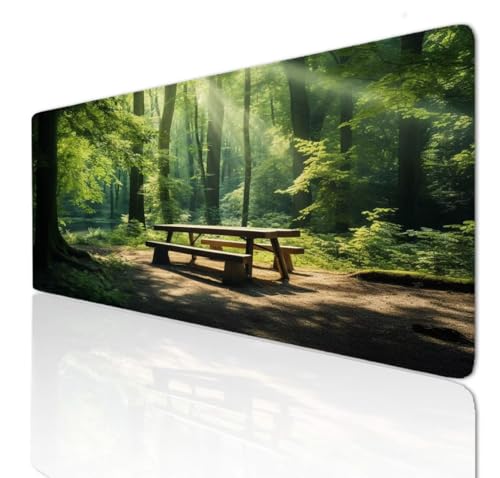 Gaming Mauspad XXL Groß Mousepad 900x500x4mm, Schreibtischunterlage Scenic Mouse Pad Desk Mat with Anti-Rutsch Basis, Mauspads Tischunterlage Large Size Verbessert Präzision und Geschwindigkeit 3-788 von Ljpsse