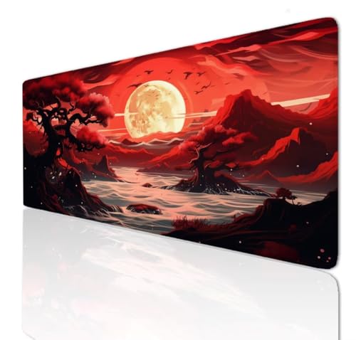 Landscape Mauspad 120x60x0.4cm Mousepad XXL Gaming Groß Schreibtischunterlage Rutschfeste, Mouse Pad Schreibtisch Unterlage with Vernähte Kanten, Maus Tastatur Matte, Verlängertes Großes Mauspad 3-456 von Ljpsse