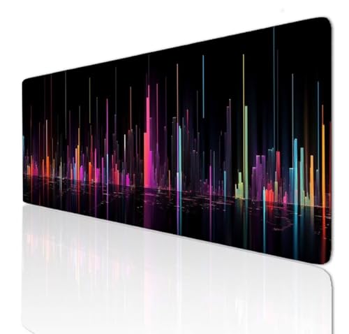 Lines Mauspad 120x60x0.4cm Mousepad XXL Gaming Groß Schreibtischunterlage Rutschfeste, Mouse Pad Schreibtisch Unterlage with Vernähte Kanten, Maus Tastatur Matte, Verlängertes Großes Mauspad 3-522 von Ljpsse