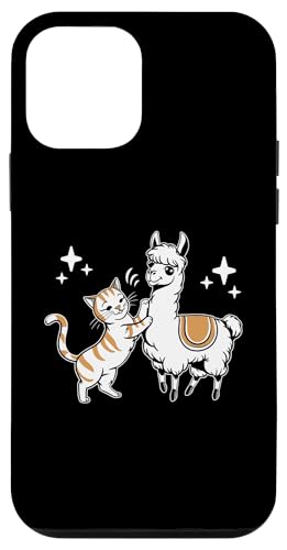 Hülle für iPhone 12 mini Lama und Katze Lamas Tierliebhaber von Llama Alpaca Lover Gifts